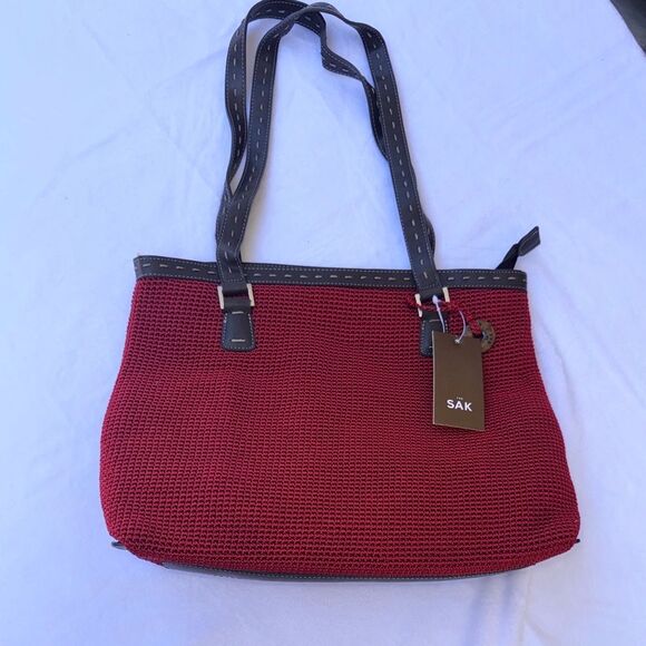 Vintage THE SAK crochet Tote Shoulder - Picture 1 of 16
